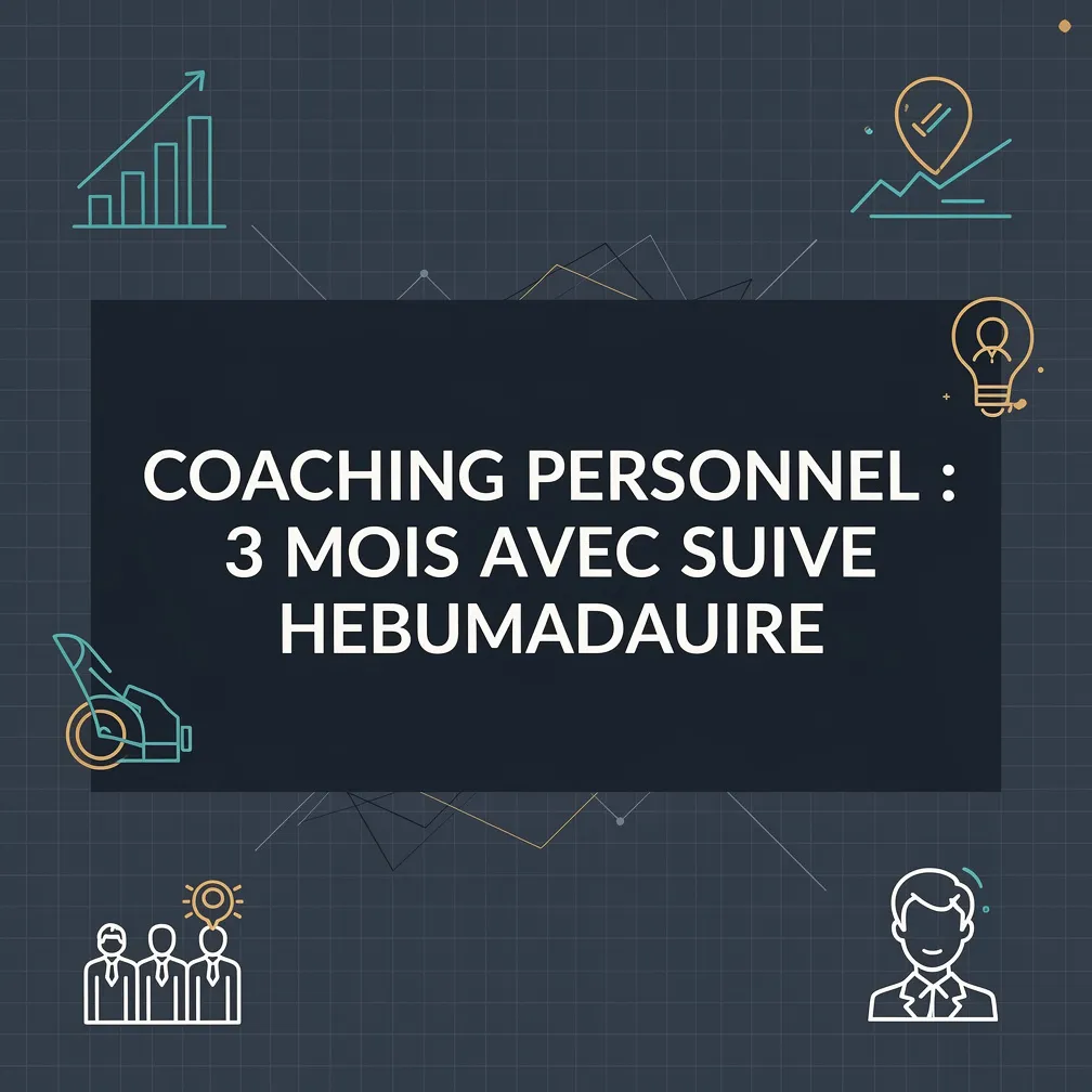 Coaching personnel : 3 mois avec suivi hebdomadaire